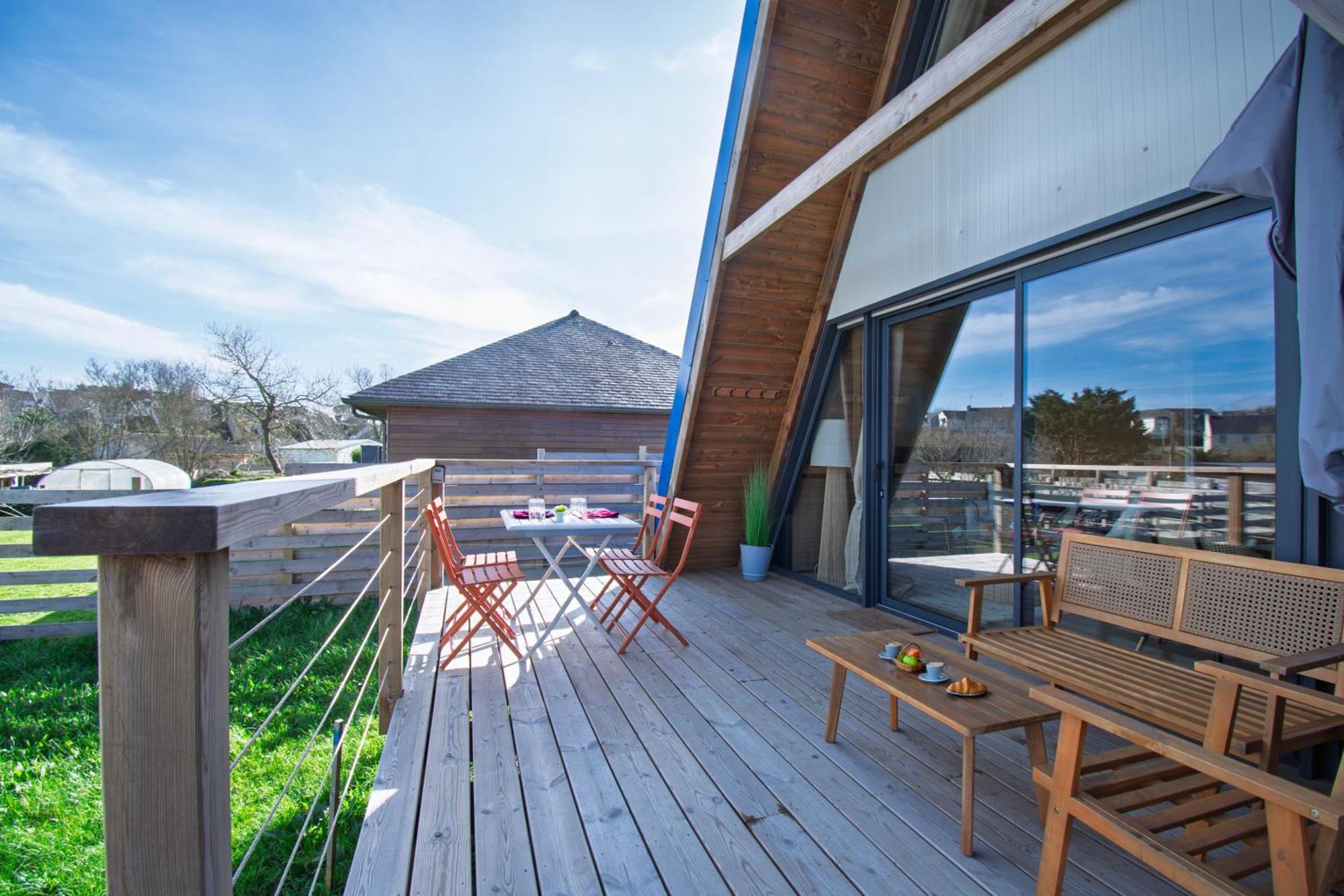 Willa Le Tipi Bleu Tiny House Neuve Avec Terrasse Et Jardin Camaret-sur-Mer Zewnętrze zdjęcie